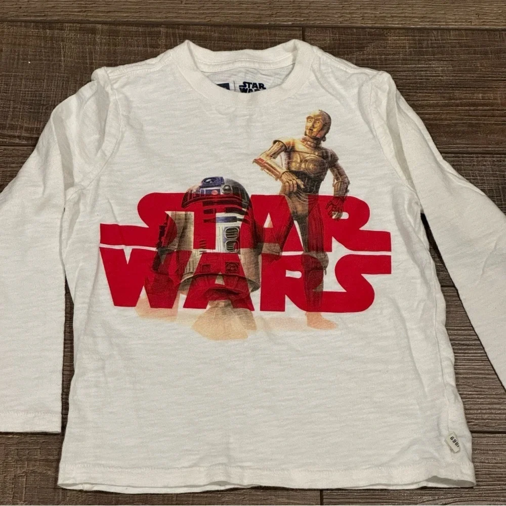 Gap x Star Wars Collab Long Sleeve Shirt Size XS R2-D2 & C-3PO